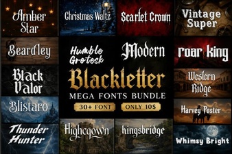 Modern Blackletter Font Bundle for Creative Design